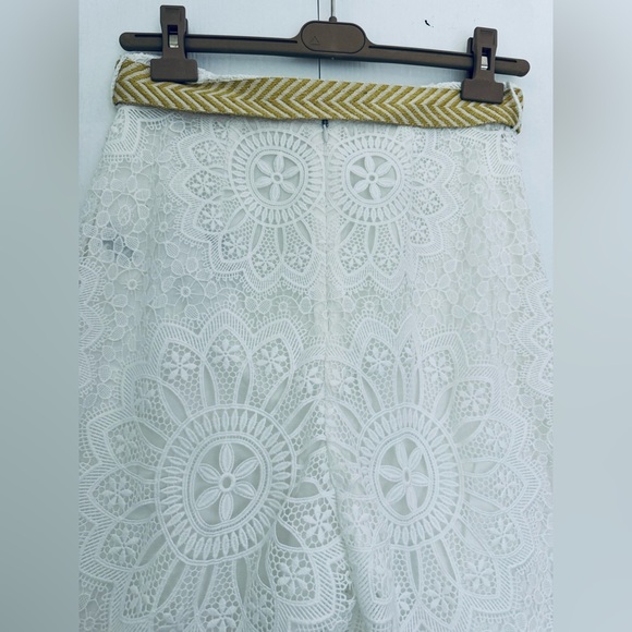 ‼️Final price Zimmermann Chintz Doily Lace High Waist wide leg Pants Ivory - Picture 12 of 17